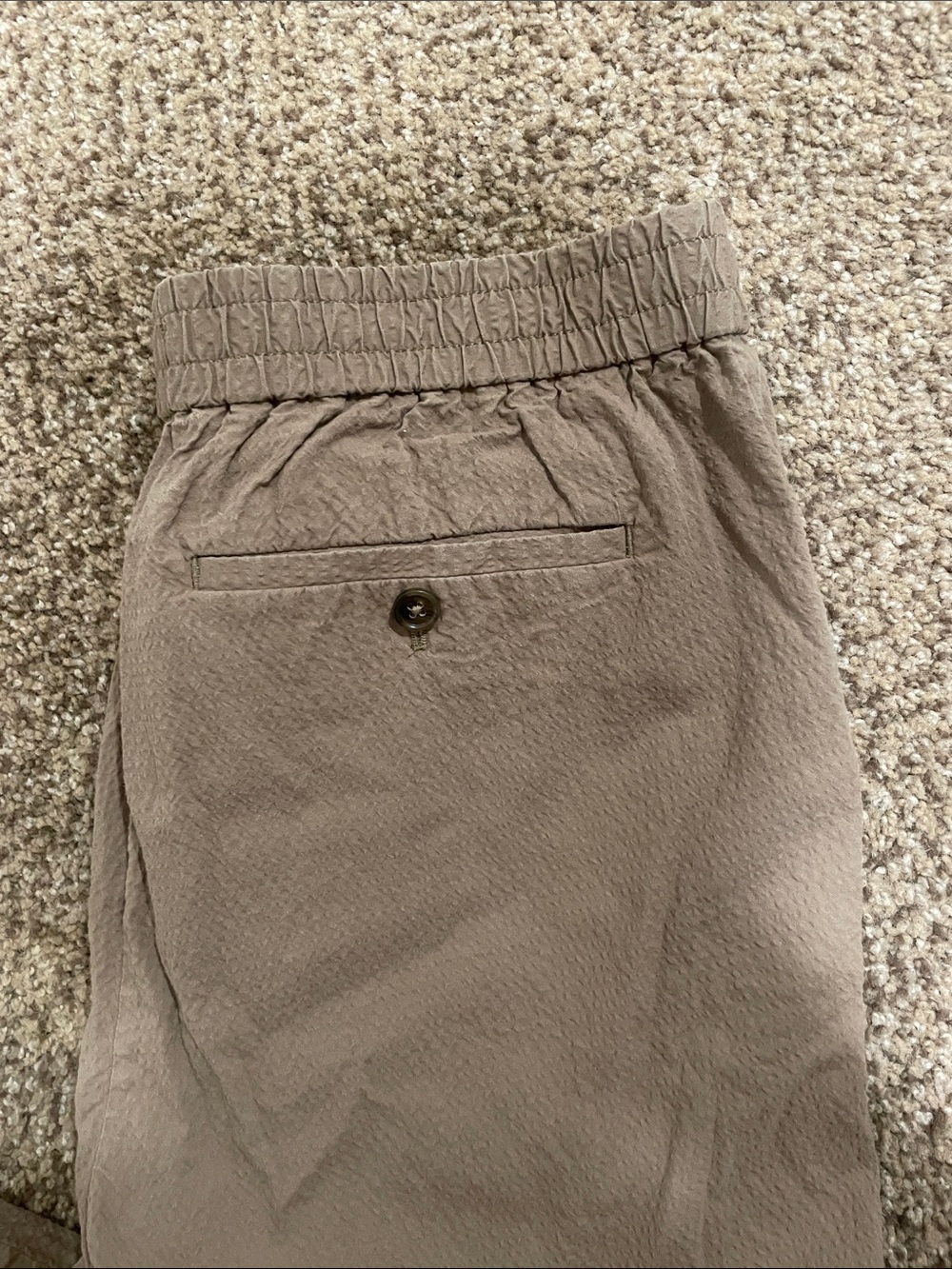 Men's Tan Casual Drawstring Pants - Picture 3 of 3